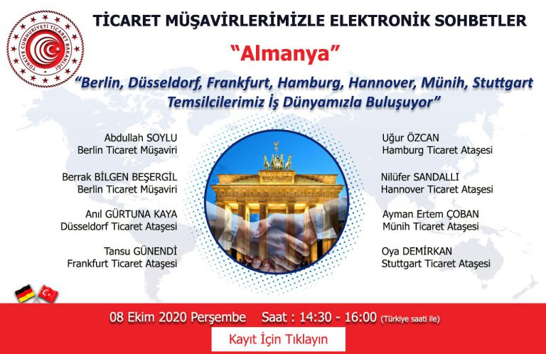 Berlin,Düsseldorf,Frankfurt,Hamburg,Hannover,Münih,Stuttgart Temsilcileri İş Dünyası ile Buluşuyor