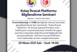 Kolay İhracat Formu Bilgilendirme Semineri Hakkında…