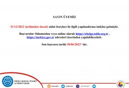 ODA AİDAT BORÇLARINA YAPILANDIRMA İMKÂNI
