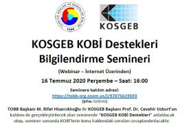 KOSGEB Kobi Destekleri Bilgilendirme Semineri
