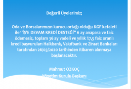 İŞ’E DEVAM KREDİ DESTEĞİ